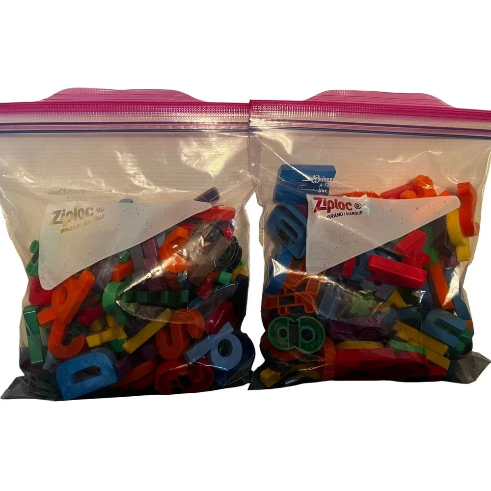Large Lot (161 pieces) Vintage Alphabet Magnetic Refrigerator Letters &‎ Numbers